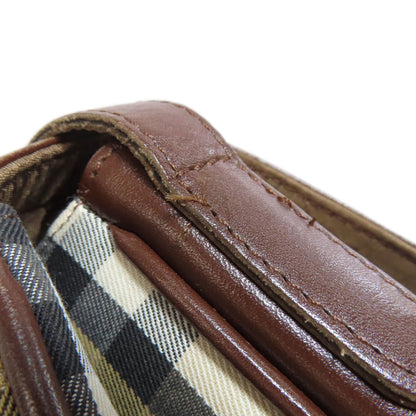 BURBERRY バーバリー ノバチェック ショルダーバッグ キャンバス レディース 中古