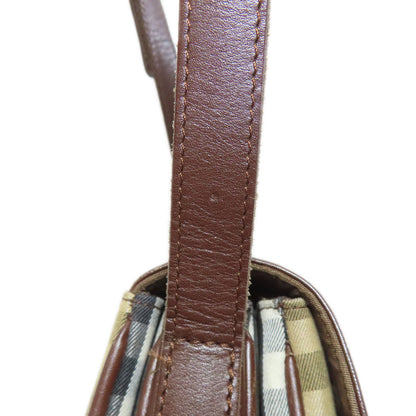 BURBERRY バーバリー ノバチェック ショルダーバッグ キャンバス レディース 中古