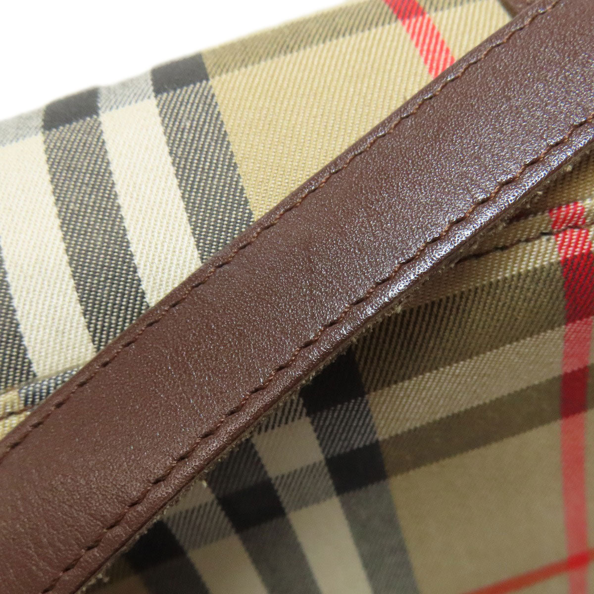 BURBERRY バーバリー ノバチェック ショルダーバッグ キャンバス レディース 中古