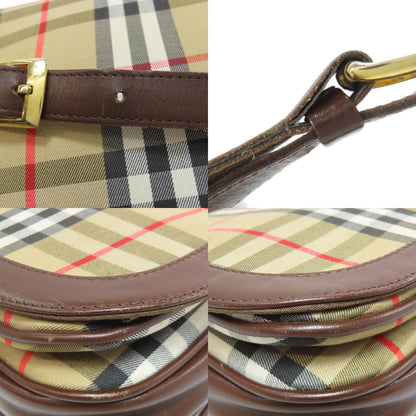 BURBERRY バーバリー ノバチェック ショルダーバッグ キャンバス レディース 中古