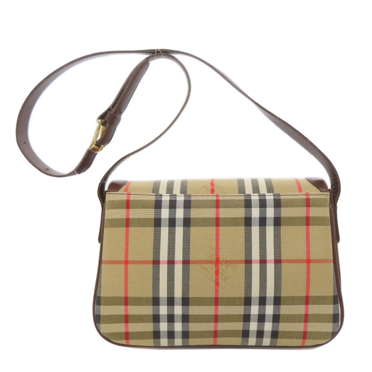 BURBERRY バーバリー ノバチェック ショルダーバッグ キャンバス レディース 中古