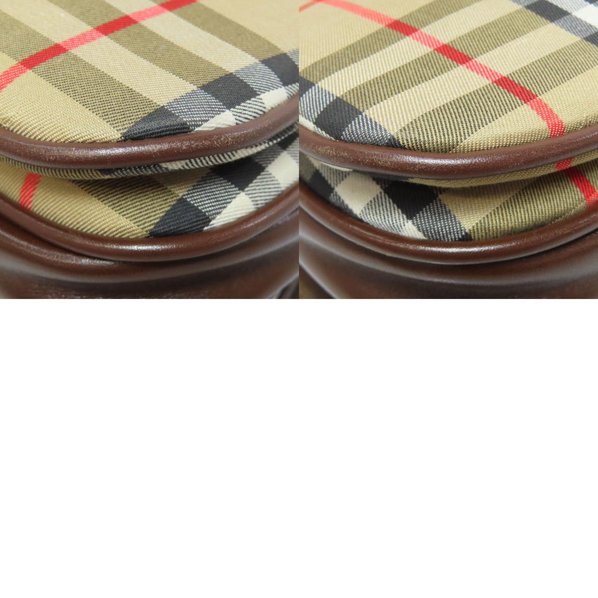 BURBERRY バーバリー ノバチェック ショルダーバッグ キャンバス レディース 中古