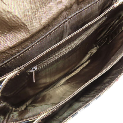 BURBERRY バーバリー ノバチェック ショルダーバッグ キャンバス レディース 中古
