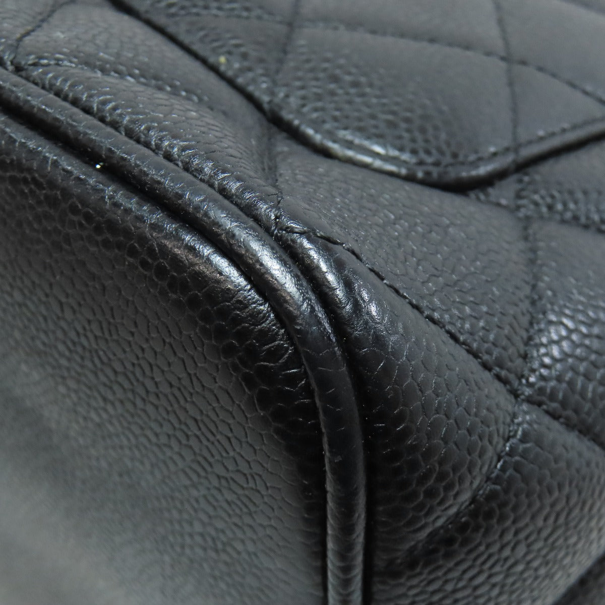 CHANEL シャネル 復刻トート シルバー金具 トートバッグ グレインド カーフスキン レディース 中古