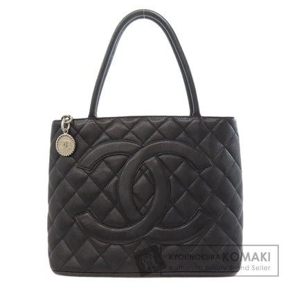 CHANEL シャネル 復刻トート シルバー金具 トートバッグ グレインド カーフスキン レディース 中古