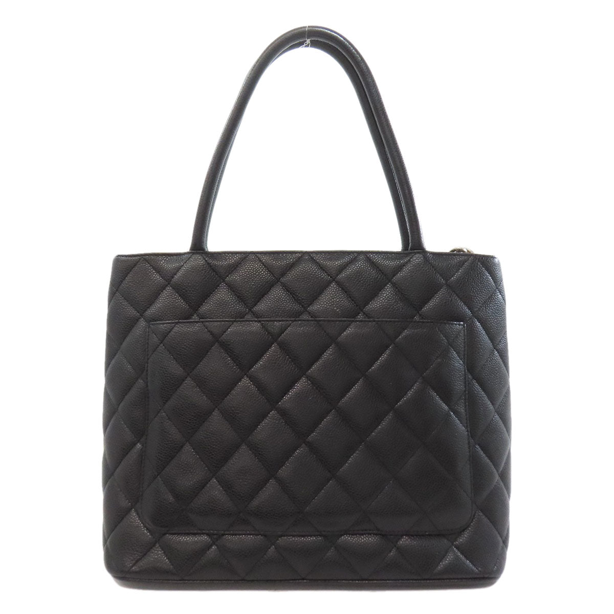 CHANEL シャネル 復刻トート シルバー金具 トートバッグ グレインド カーフスキン レディース 中古