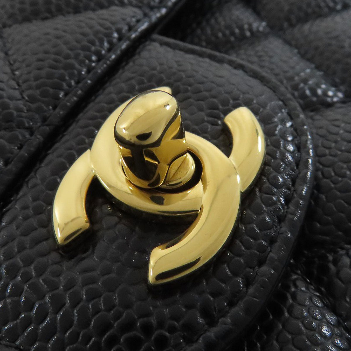 CHANEL シャネル ダブルフラップ マトラッセ ゴールド金具 ショルダーバッグ グレインド カーフスキン レディース 中古