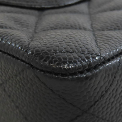 CHANEL シャネル ダブルフラップ マトラッセ ゴールド金具 ショルダーバッグ グレインド カーフスキン レディース 中古