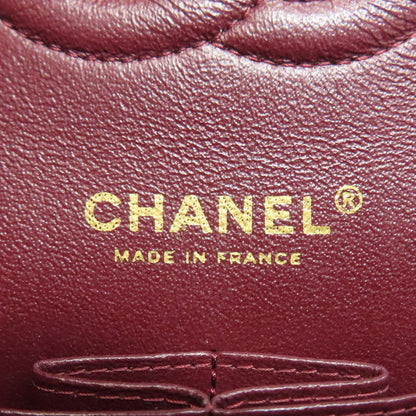 CHANEL シャネル ダブルフラップ マトラッセ ゴールド金具 ショルダーバッグ グレインド カーフスキン レディース 中古
