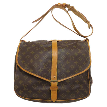 LOUIS VUITTON ルイヴィトン M42254 ソミュール35 ショルダーバッグ モノグラムキャンバス レディース 中古