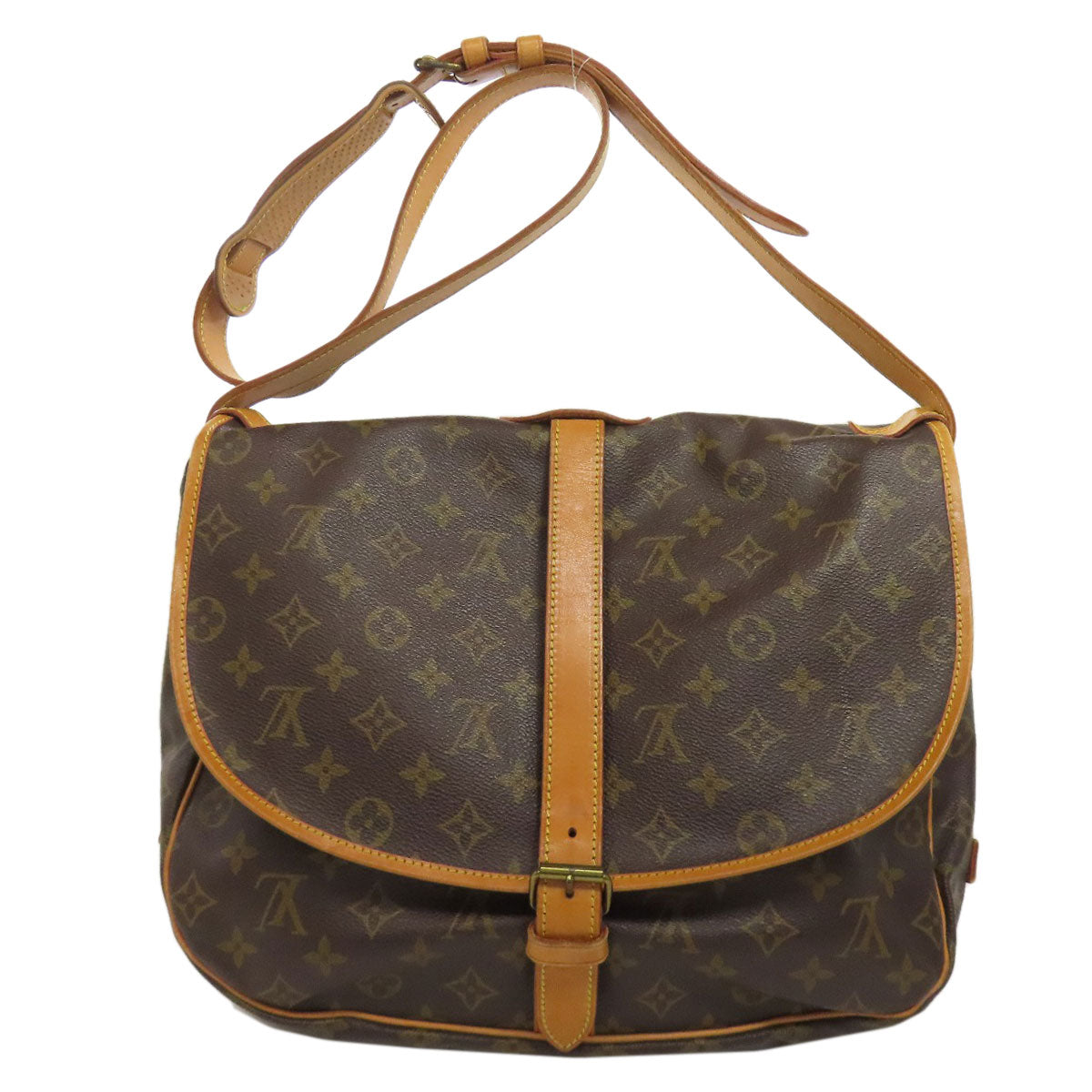 LOUIS VUITTON ルイヴィトン M42254 ソミュール35 ショルダーバッグ モノグラムキャンバス レディース 中古