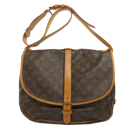 LOUIS VUITTON ルイヴィトン M42254 ソミュール35 ショルダーバッグ モノグラムキャンバス レディース 中古