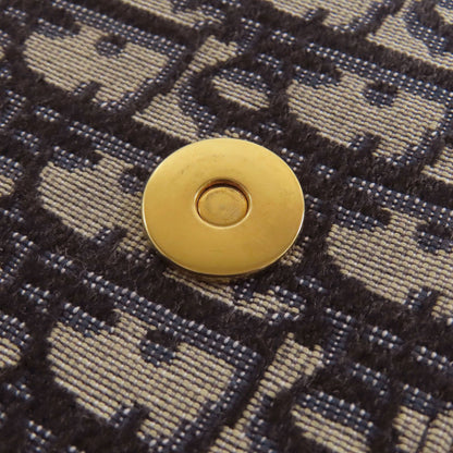 CHRISTIAN DIOR クリスチャンディオール チェーンウォレット トロッター柄 長財布（小銭入れあり） キャンバス レディース 中古