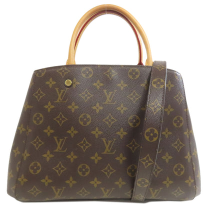 LOUIS VUITTON ルイヴィトン M41056 モンテーニュMM ハンドバッグ モノグラムキャンバス レディース 中古