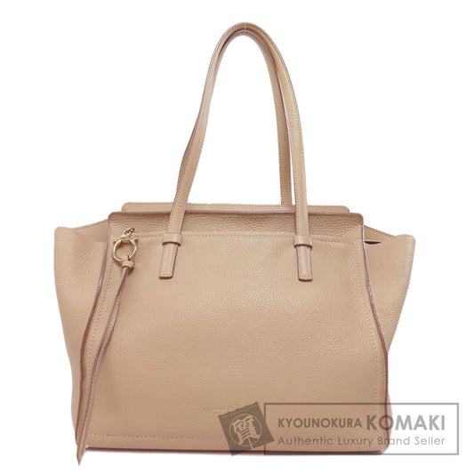 Salvatore Ferragamo サルヴァトーレフェラガモ エイミー ガンチーニ金具 トートバッグ レザー レディース 中古