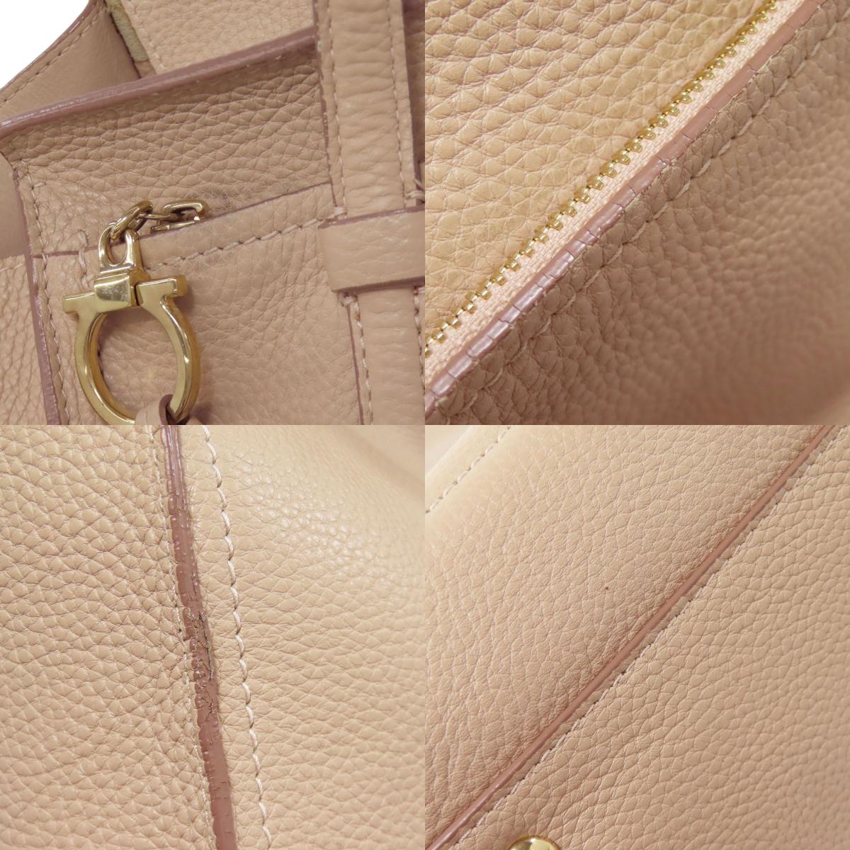 Salvatore Ferragamo サルヴァトーレフェラガモ エイミー ガンチーニ金具 トートバッグ レザー レディース 中古