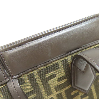 FENDI フェンディ オリガミ ミディアム ズッカ柄 トートバッグ キャンバス レディース 中古