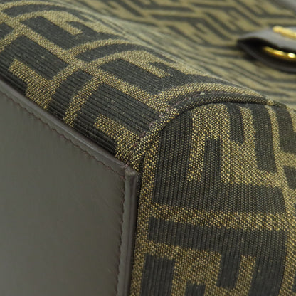 FENDI フェンディ オリガミ ミディアム ズッカ柄 トートバッグ キャンバス レディース 中古