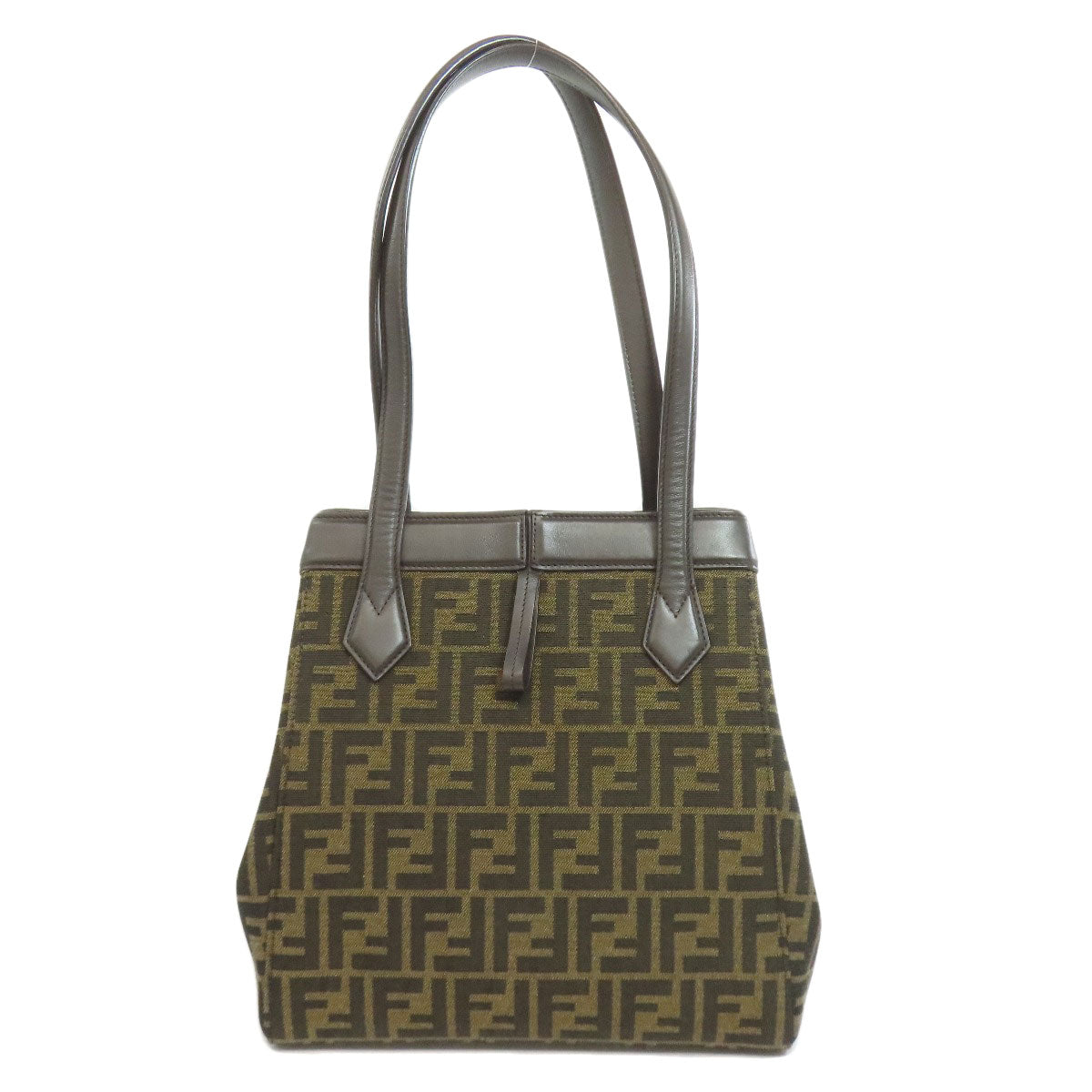 FENDI フェンディ オリガミ ミディアム ズッカ柄 トートバッグ キャンバス レディース 中古