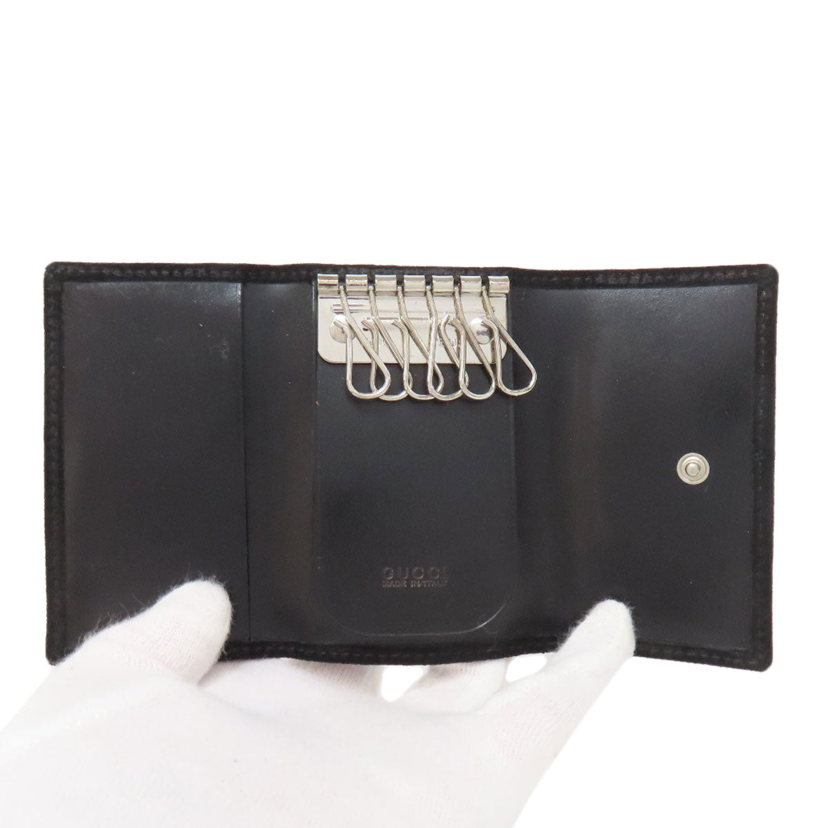 GUCCI グッチ 088・0959・810・0 ホースビット キーケース スウェード レディース 中古