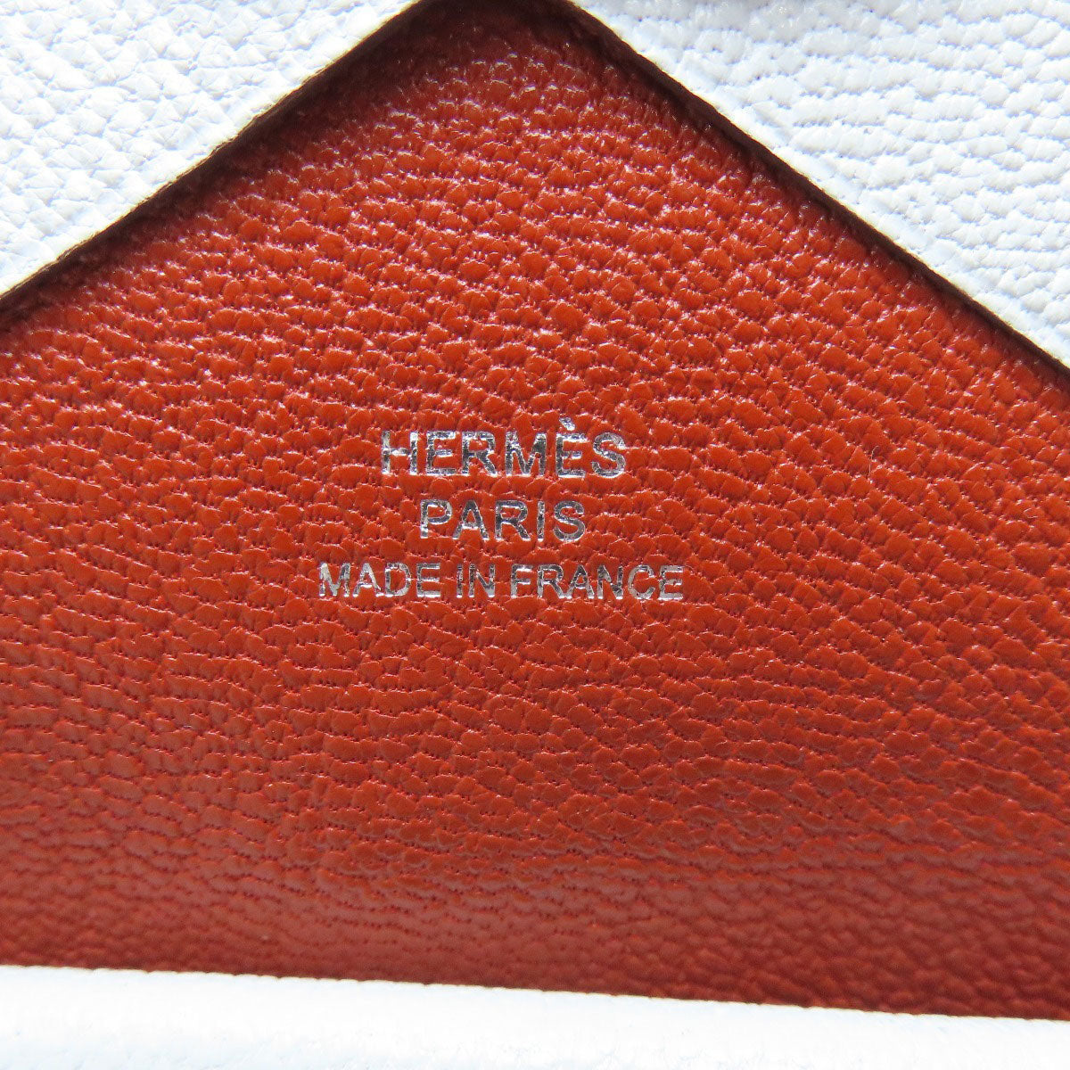 HERMES エルメス カルヴィ ブルーブリュム シルバー金具 カードケース シェーブル レディース 中古