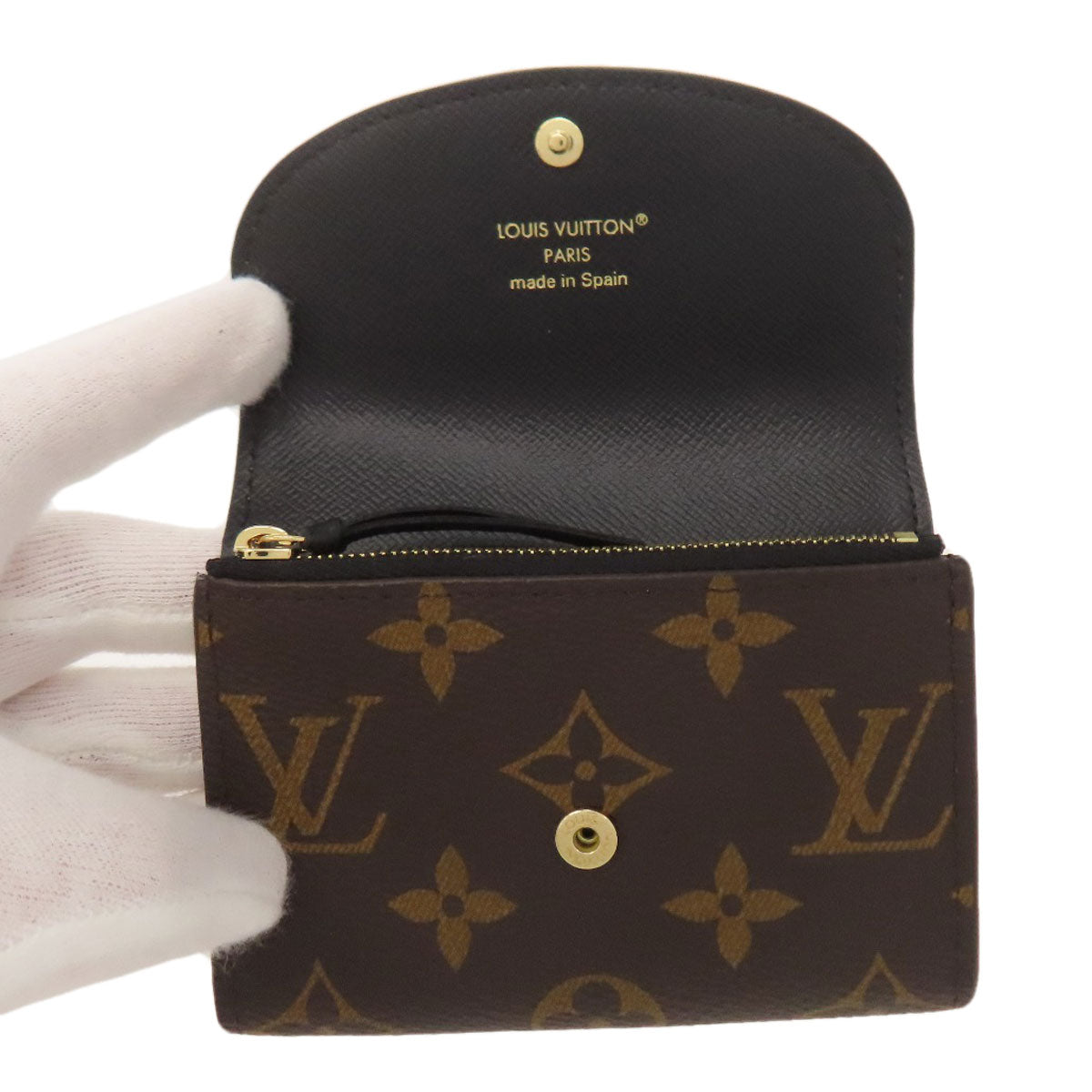 LOUIS VUITTON ルイヴィトン M82333 ポルトモネ・ロザリ コインケース モノグラムリバース レディース 中古