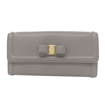 Salvatore Ferragamo サルヴァトーレフェラガモ ヴァラリボン 長財布（小銭入れあり） レザー レディース 中古