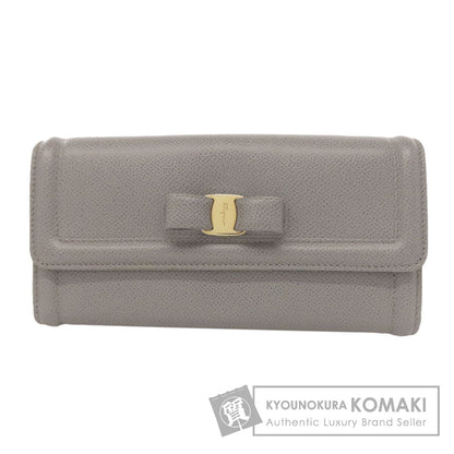 Salvatore Ferragamo サルヴァトーレフェラガモ ヴァラリボン 長財布（小銭入れあり） レザー レディース 中古