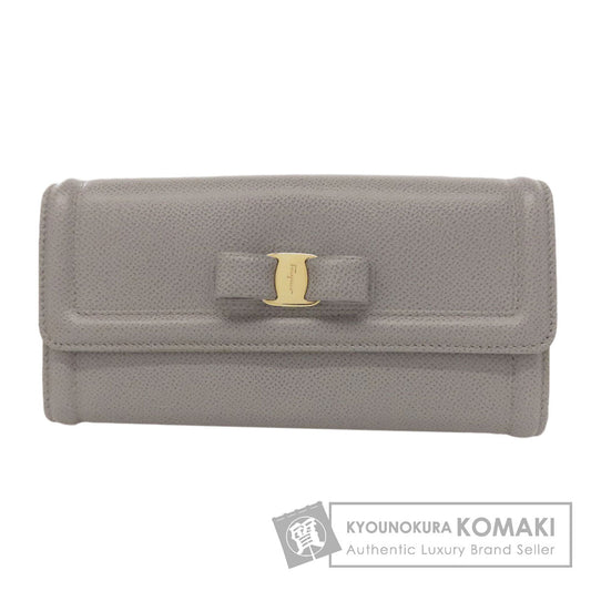 Salvatore Ferragamo サルヴァトーレフェラガモ ヴァラリボン 長財布（小銭入れあり） レザー レディース 中古