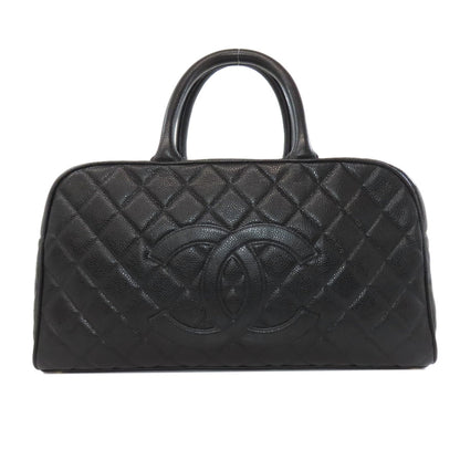 CHANEL シャネル マトラッセ ココマーク ゴールド金具 ボストンバッグ グレインド カーフスキン レディース 中古