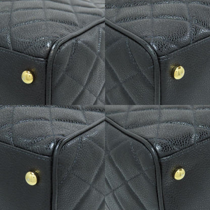CHANEL シャネル マトラッセ ココマーク ゴールド金具 ボストンバッグ グレインド カーフスキン レディース 中古