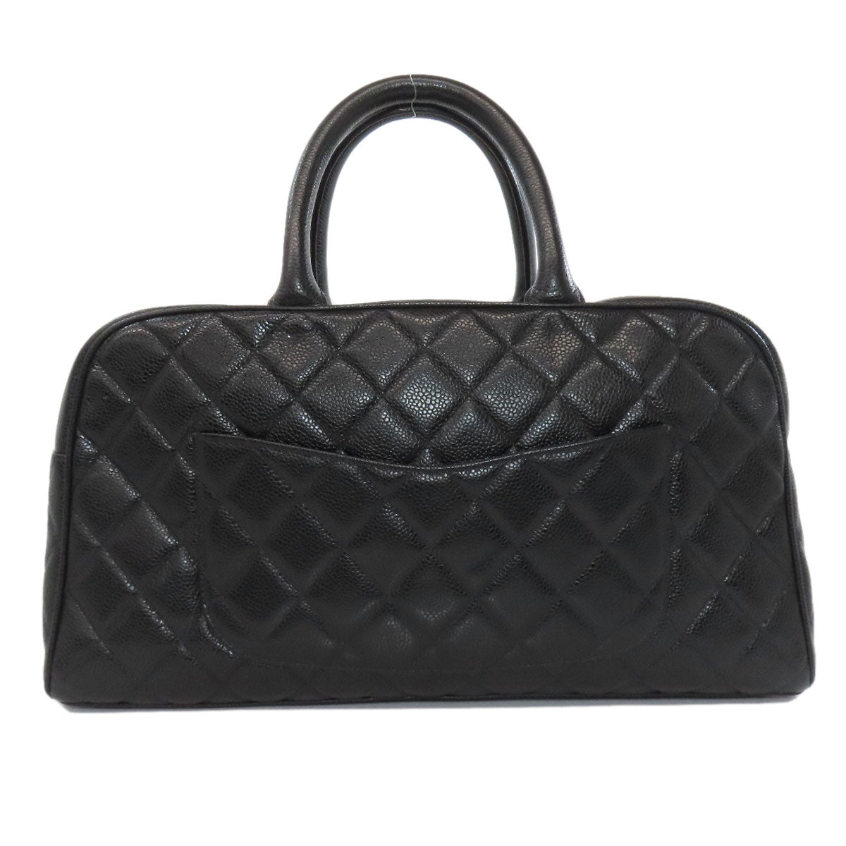 CHANEL シャネル マトラッセ ココマーク ゴールド金具 ボストンバッグ グレインド カーフスキン レディース 中古