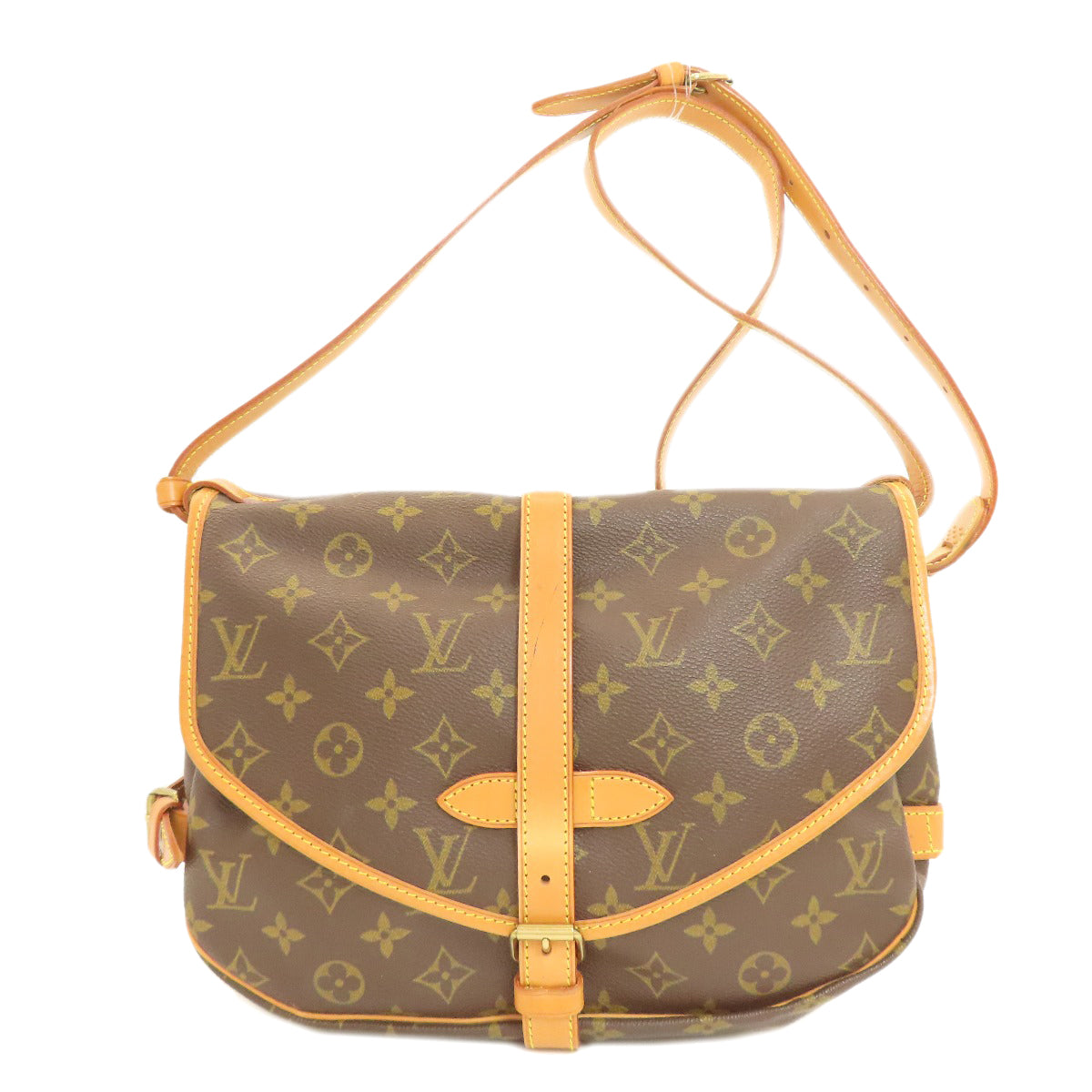 LOUIS VUITTON ルイヴィトン M42254 ソーミュールM ショルダーバッグ モノグラムキャンバス レディース 中古