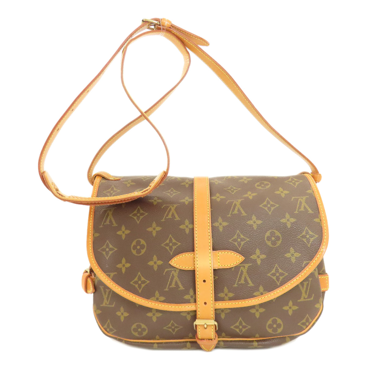 LOUIS VUITTON ルイヴィトン M42254 ソーミュールM ショルダーバッグ モノグラムキャンバス レディース 中古