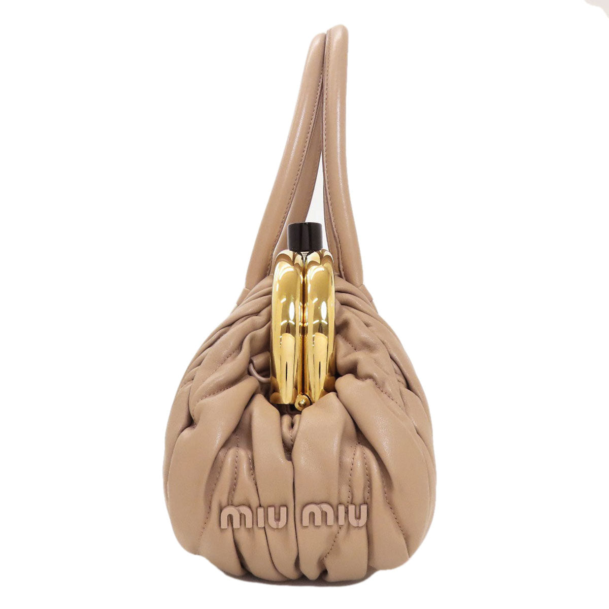 MIUMIU ミュウミュウ マテラッセ 2WAY ハンドバッグ カーフ レディース 中古