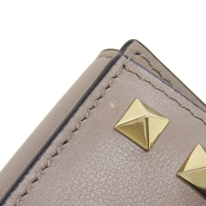 VALENTINO バレンティノ コンパクトウォレット スタッズ 二つ折り財布（小銭入れあり） レザー レディース 中古