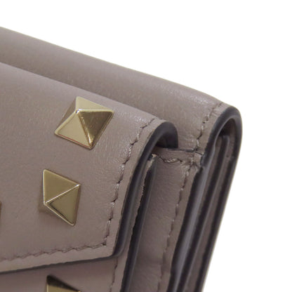 VALENTINO バレンティノ コンパクトウォレット スタッズ 二つ折り財布（小銭入れあり） レザー レディース 中古