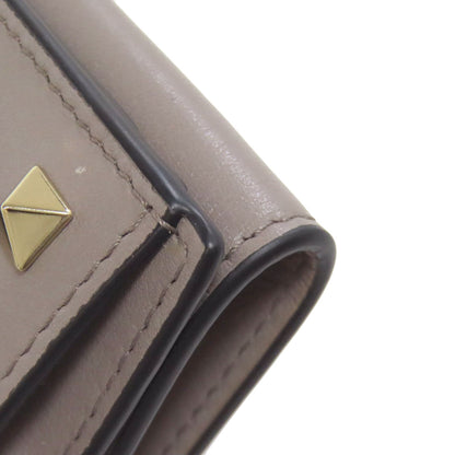 VALENTINO バレンティノ コンパクトウォレット スタッズ 二つ折り財布（小銭入れあり） レザー レディース 中古
