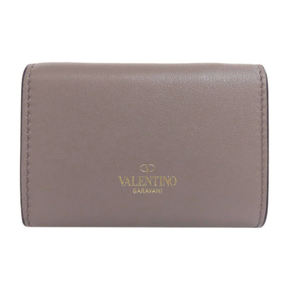 VALENTINO バレンティノ コンパクトウォレット スタッズ 二つ折り財布（小銭入れあり） レザー レディース 中古