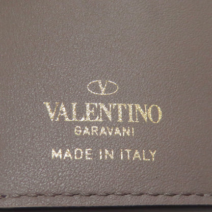 VALENTINO バレンティノ コンパクトウォレット スタッズ 二つ折り財布（小銭入れあり） レザー レディース 中古