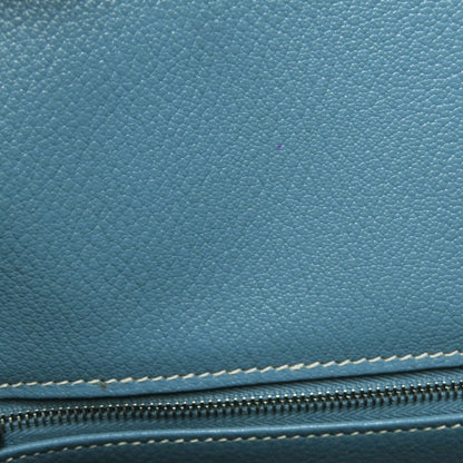 HERMES エルメス バーキン30 ブルージーン シルバー金具 ハンドバッグ トゴ レディース 中古