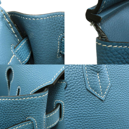 HERMES エルメス バーキン30 ブルージーン シルバー金具 ハンドバッグ トゴ レディース 中古
