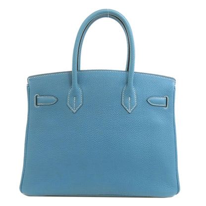 HERMES エルメス バーキン30 ブルージーン シルバー金具 ハンドバッグ トゴ レディース 中古