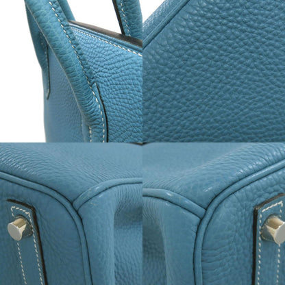 HERMES エルメス バーキン30 ブルージーン シルバー金具 ハンドバッグ トゴ レディース 中古