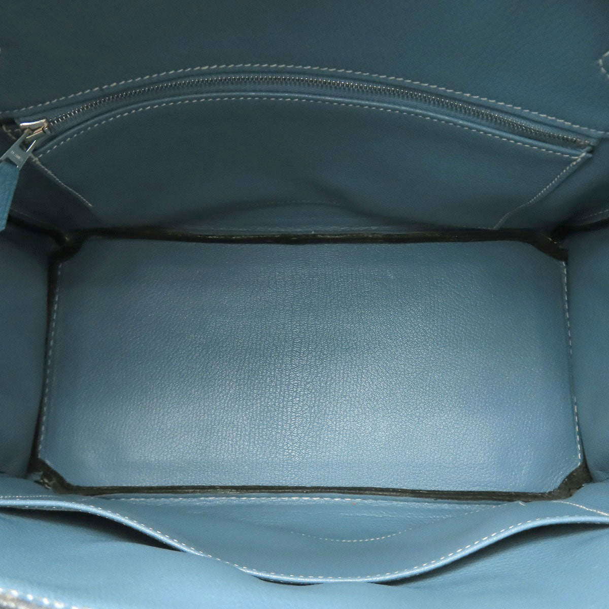 HERMES エルメス バーキン30 ブルージーン シルバー金具 ハンドバッグ トゴ レディース 中古