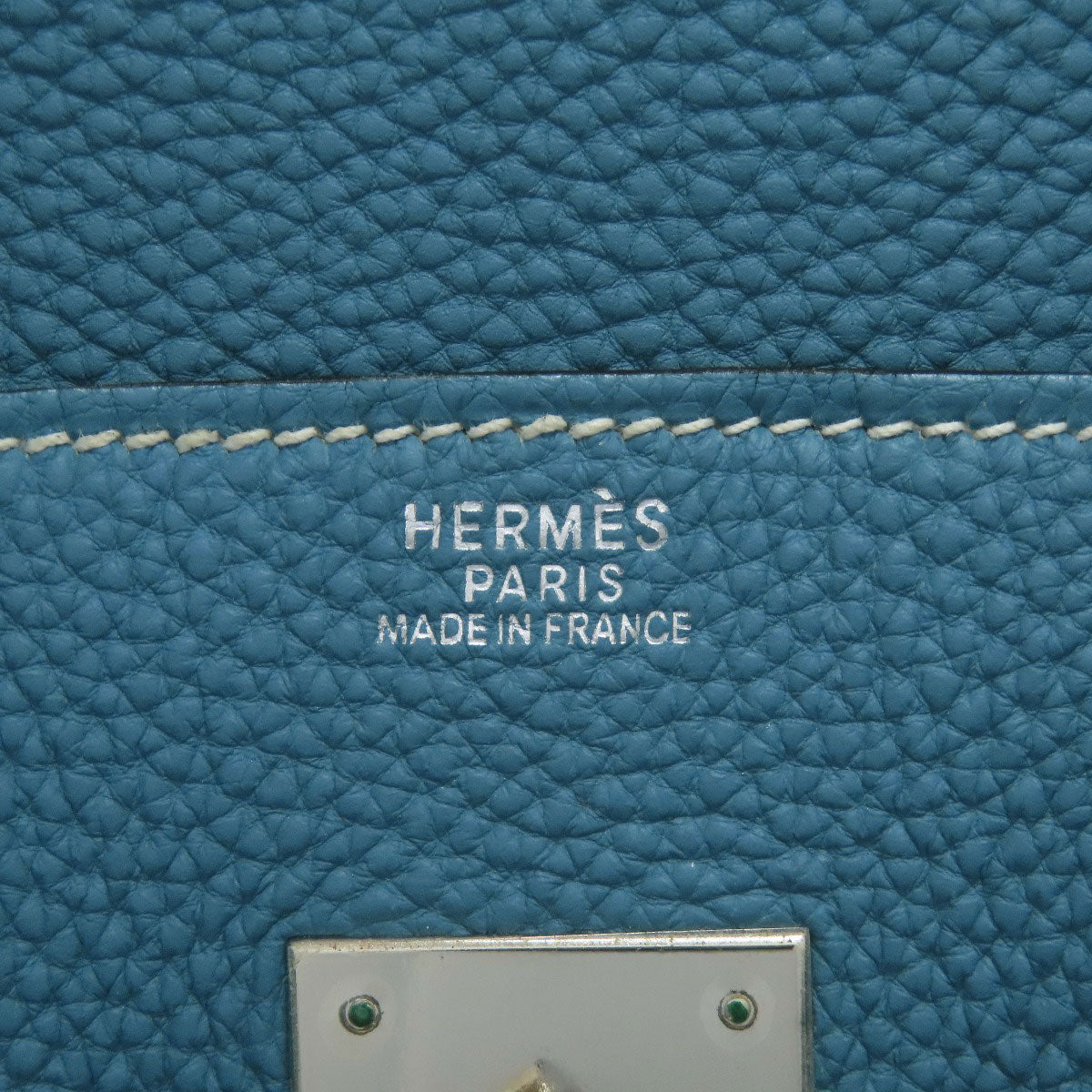 HERMES エルメス バーキン30 ブルージーン シルバー金具 ハンドバッグ トゴ レディース 中古