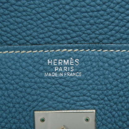 HERMES エルメス バーキン30 ブルージーン シルバー金具 ハンドバッグ トゴ レディース 中古