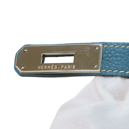 HERMES エルメス バーキン30 ブルージーン シルバー金具 ハンドバッグ トゴ レディース 中古