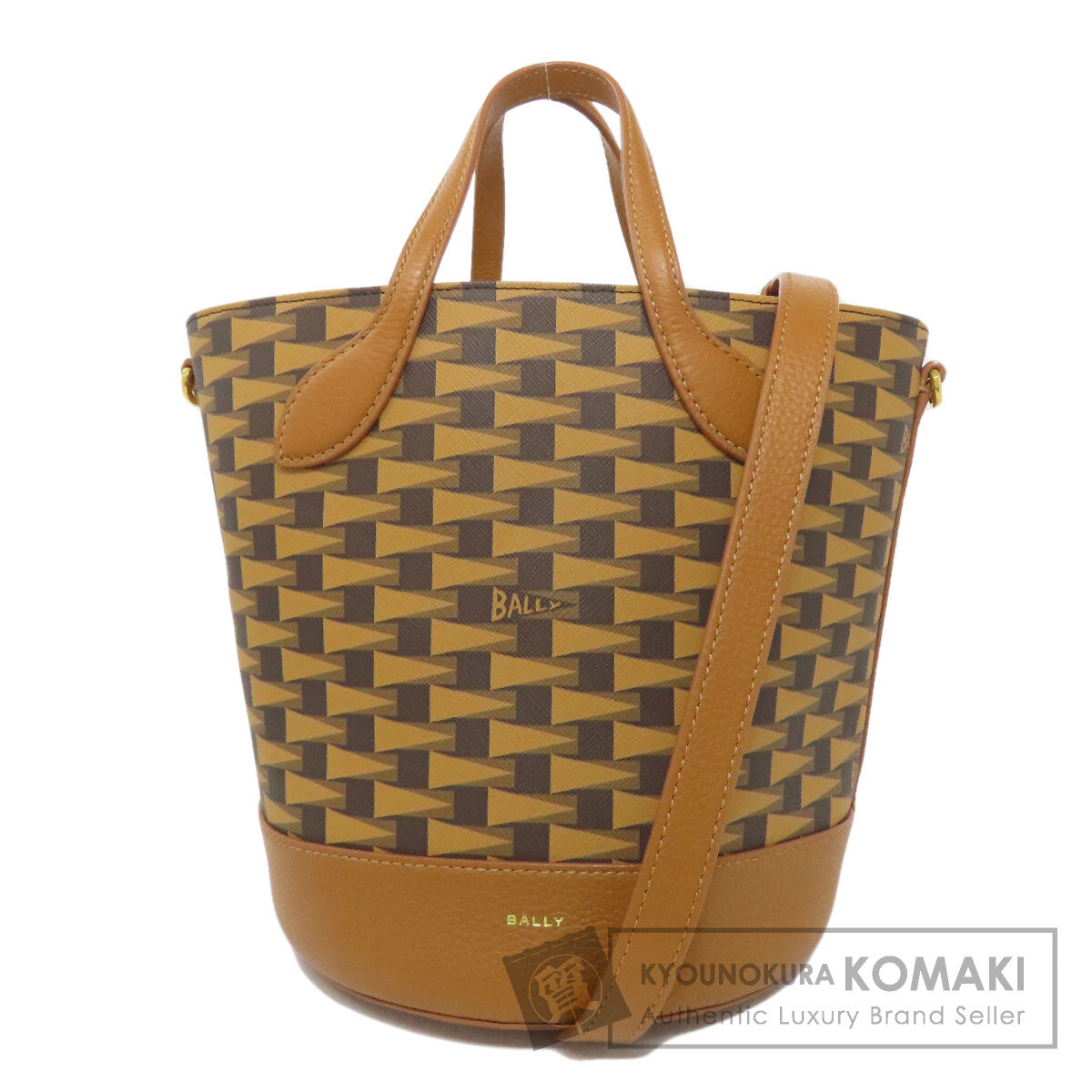 BALLY バリー 総柄 2WAY トートバッグ PVC レディース 中古