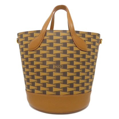 BALLY バリー 総柄 2WAY トートバッグ PVC レディース 中古